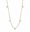 0.81 Carats Round Diamond Station Necklace
