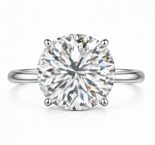 5.00 Carats Round Solitaire Diamond Ring