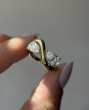 1.71 Carats Double Pear Domed Diamond Ring