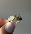 1.71 Carats Double Pear Domed Diamond Ring