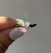 0.61 Carats East-West Oval Diamond Ring