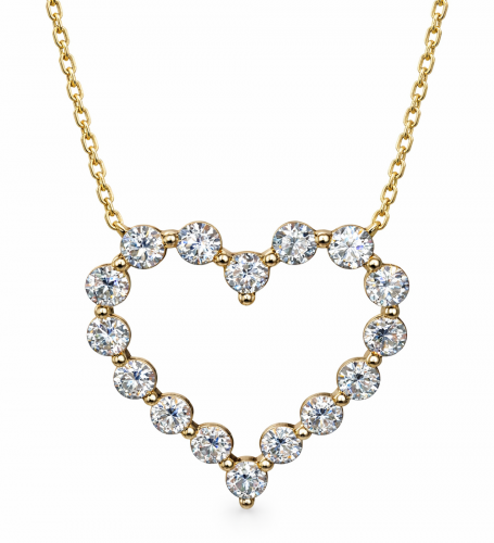 3.00 Carats Heart Diamond Pendant