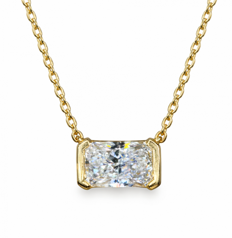 0.82 Carats Radiant Diamond Pendant