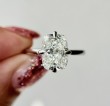 Compass Prongs 3.15 Carats Total Cushion Cut Solitaire Diamond Engagement Ring