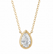 0.50 Carat Pear Cut Lab Grown Diamond Vermeil Necklace