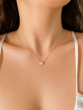 0.50 Carat Round Cut Lab Grown Diamond Vermeil Necklace