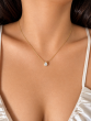 0.50 Carat Pear Cut Lab Grown Diamond Vermeil Necklace