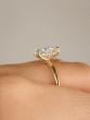 3.00 Carats Radiant Solitaire Hidden Halo Diamond Ring