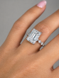 5.93 Carat Radiant Cut Shared Prong Diamond Ring