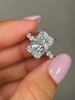 5.93 Carat Radiant Cut Shared Prong Diamond Ring