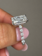 5.93 Carat Radiant Cut Shared Prong Diamond Ring