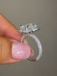 4.75 Carat Emerald Cut & Marquise Halo Diamond Ring