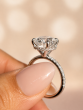 4.68 Carats Platinum Round Hidden Halo Diamond Engagement Ring