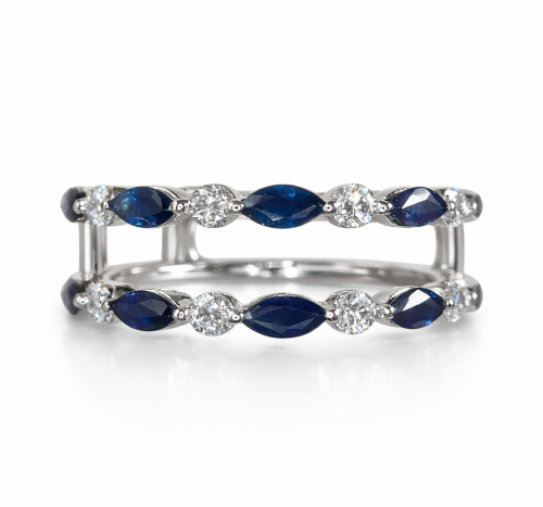 Ariel 0.40 Carat Marquise & Round Diamond Ring Guard