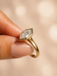2.50 Carat Marquise Cut Vintage Inspired Diamond Ring