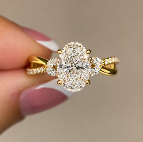 2.62 Carat Oval Cut Diamond Engagement Ring