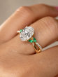 2.13 Carat Oval Cut Nature Inspired  Diamond Engagement Ring