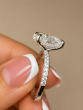 3.47 Carats Platinum  Radiant Cut Hidden Halo Diamond Engagement Ring