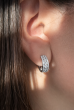 1.00 Carat Round Diamond Hoop Earrings