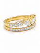 1.26 Carat Oval & Round Diamond Stackable Band