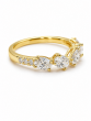 1.46 Carat Oval & Round Diamond  Band