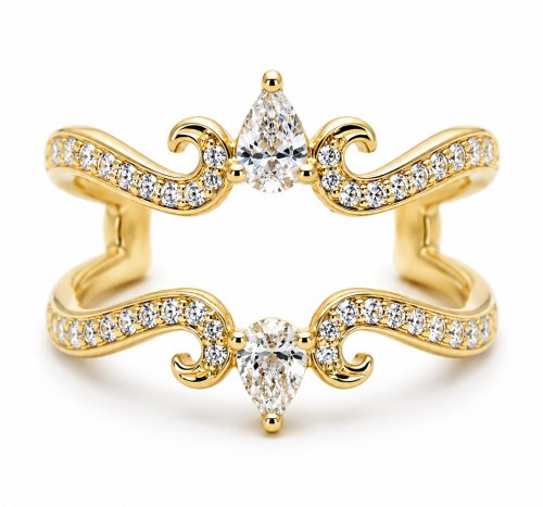 Gabby 0.57  Ct Round Diamond Ring Guard