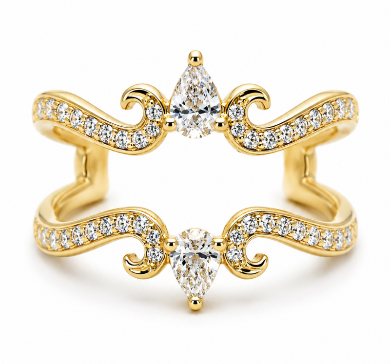 Gabby 0.57  Ct Round Diamond Ring Guard