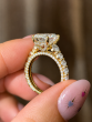 6.51 Carat Emerald Heart Hidden Halo  Diamond Engagement Ring