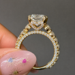 6.51 Carat Emerald Heart Hidden Halo  Diamond Engagement Ring