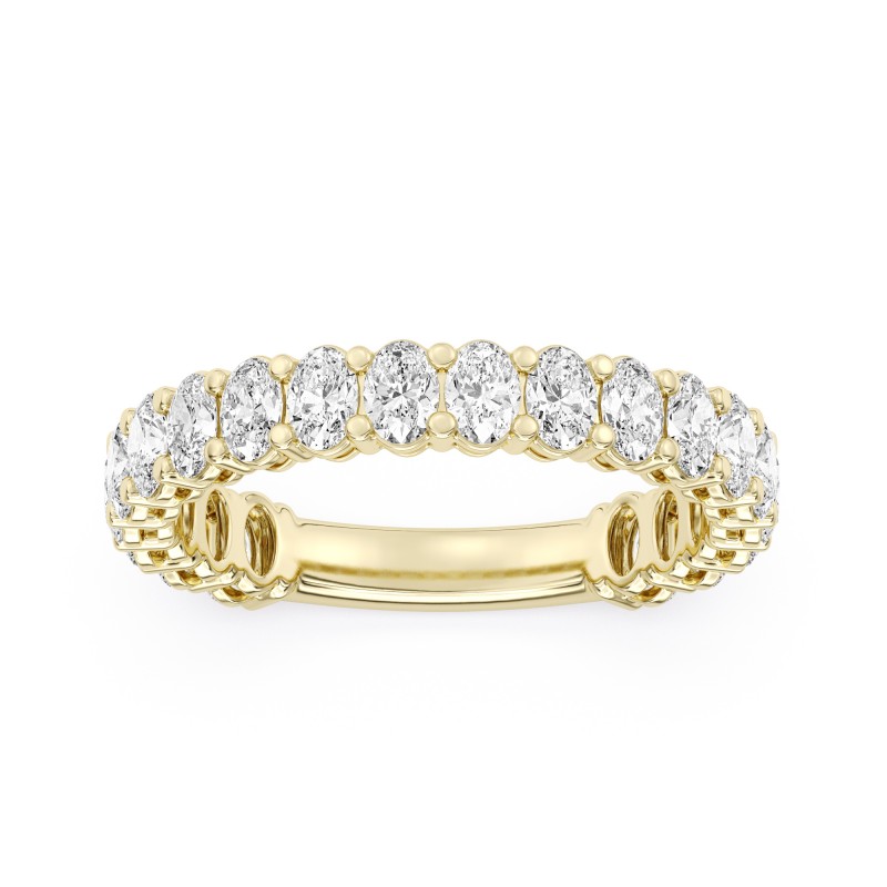 2.00 Carats 18K Oval Diamond Band