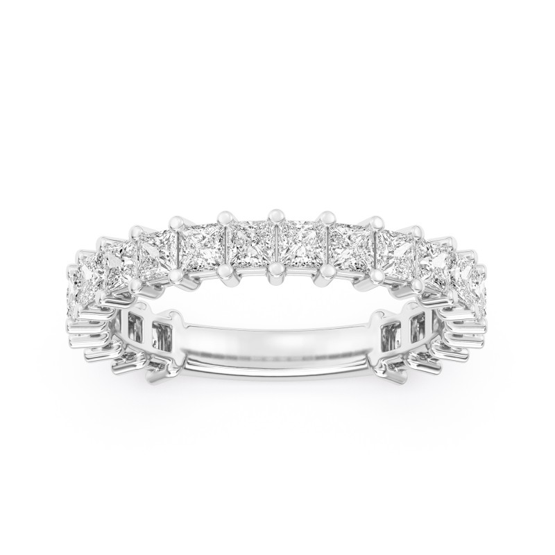 2.00 Carats  Platinum Princess Cut  Diamond Band