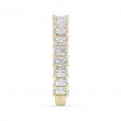 2.00 Carats 18K Gold Radiant Cut  Diamond Band