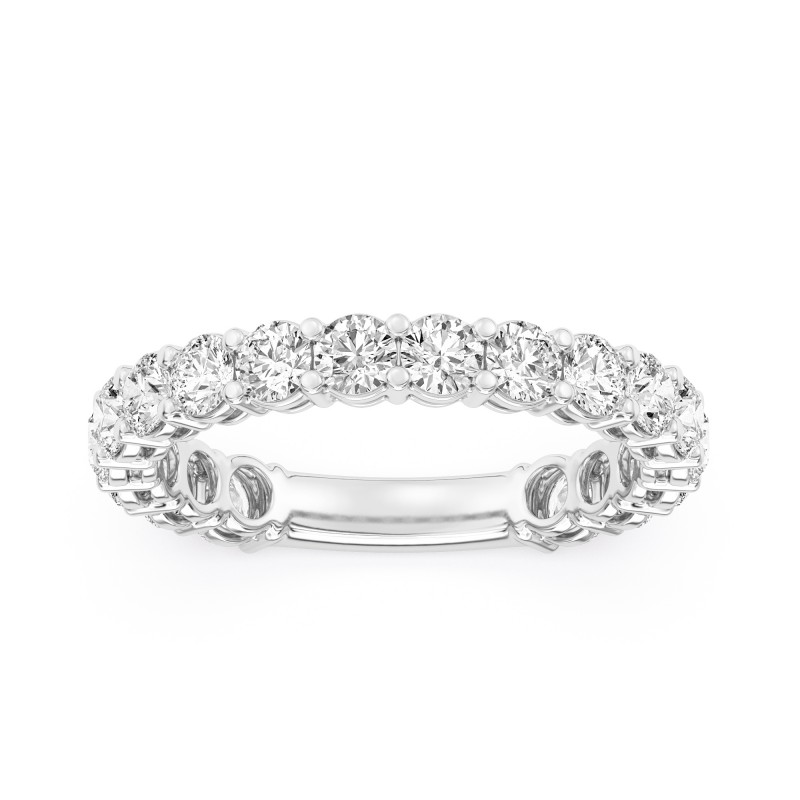 2.00 Carats  Platinum Round Diamond Band