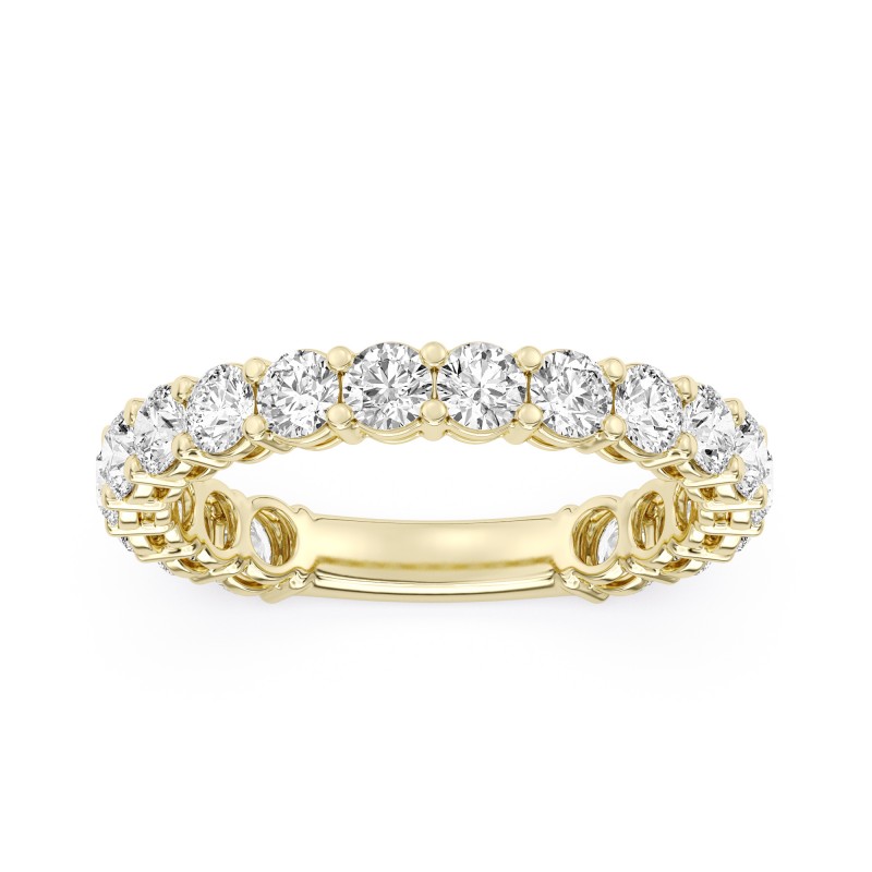 2.00 Carats 18K Gold Round  Diamond Band