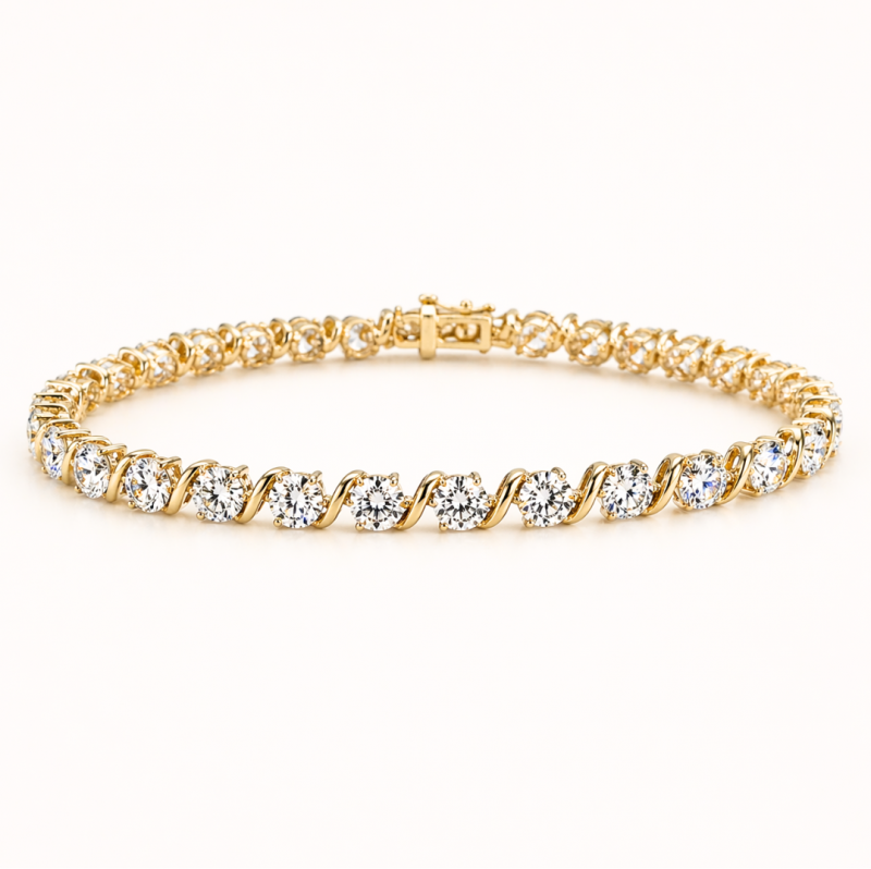 10.20 Carats Round Diamond Bracelet