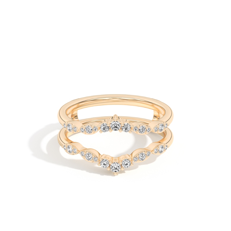 Valentina 0.32 Ct Round Diamond Ring Guard