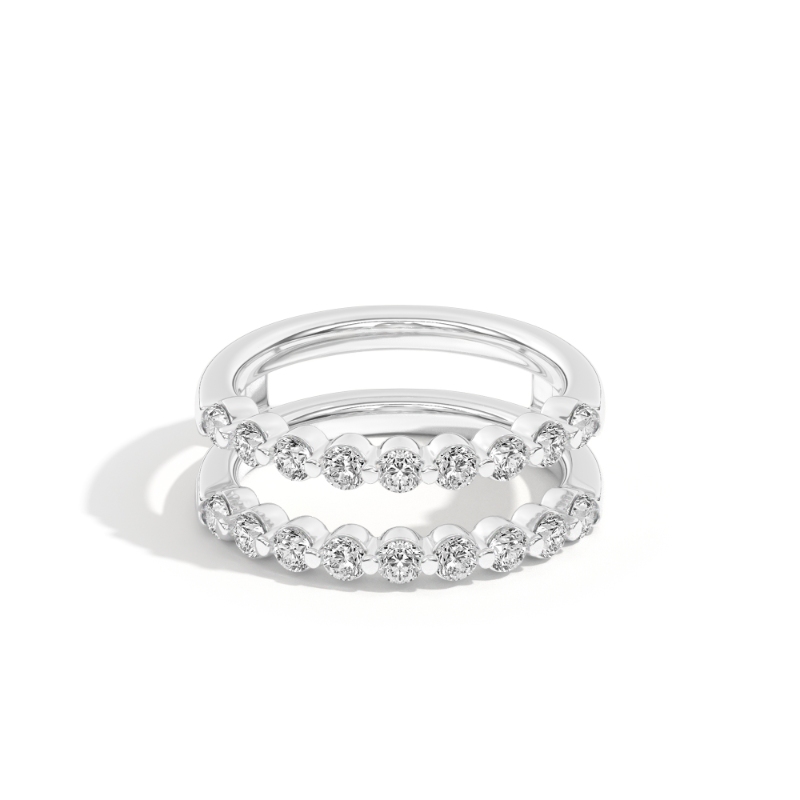 Camelia 0.96 Ct Round Diamond Ring Guard