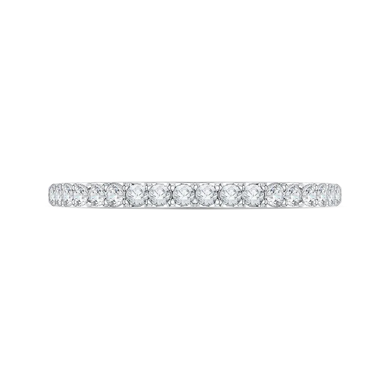 18K White Gold Round Diamond Wedding Band