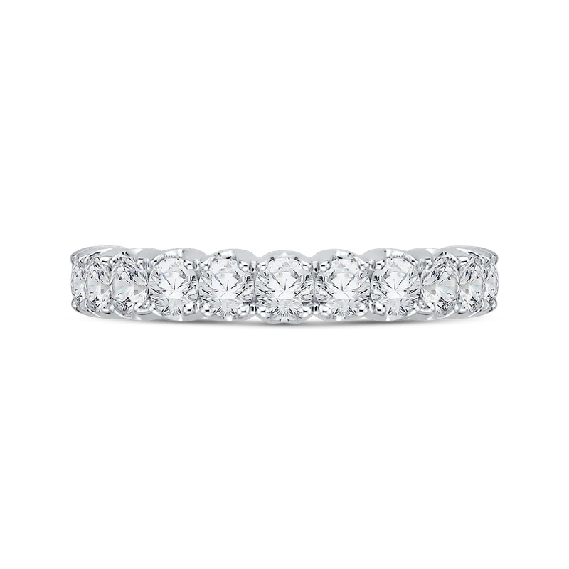 18K White Gold Round Diamond Wedding Band