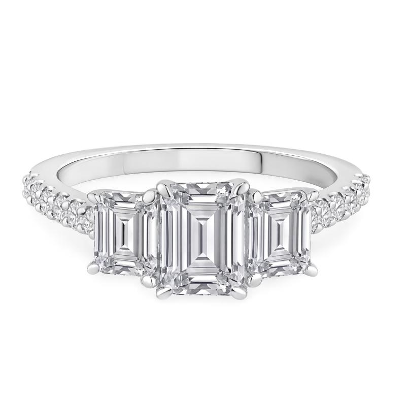 Three Stone Diamond Engagement Ring