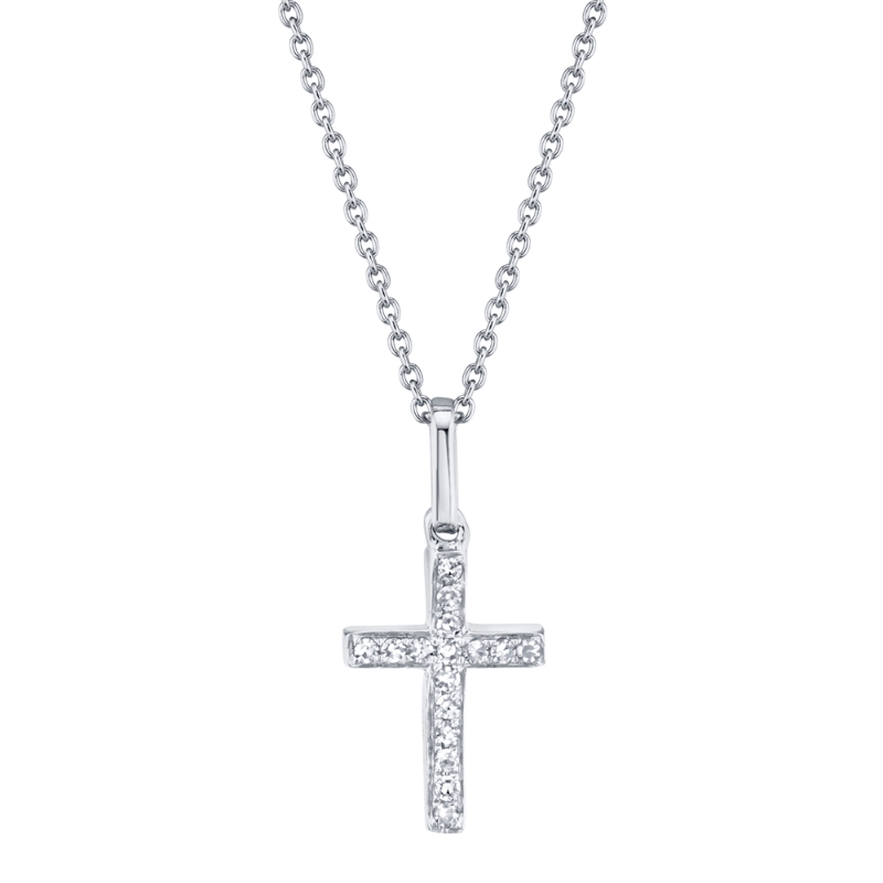 0.06Ct Diamond Cross Necklace