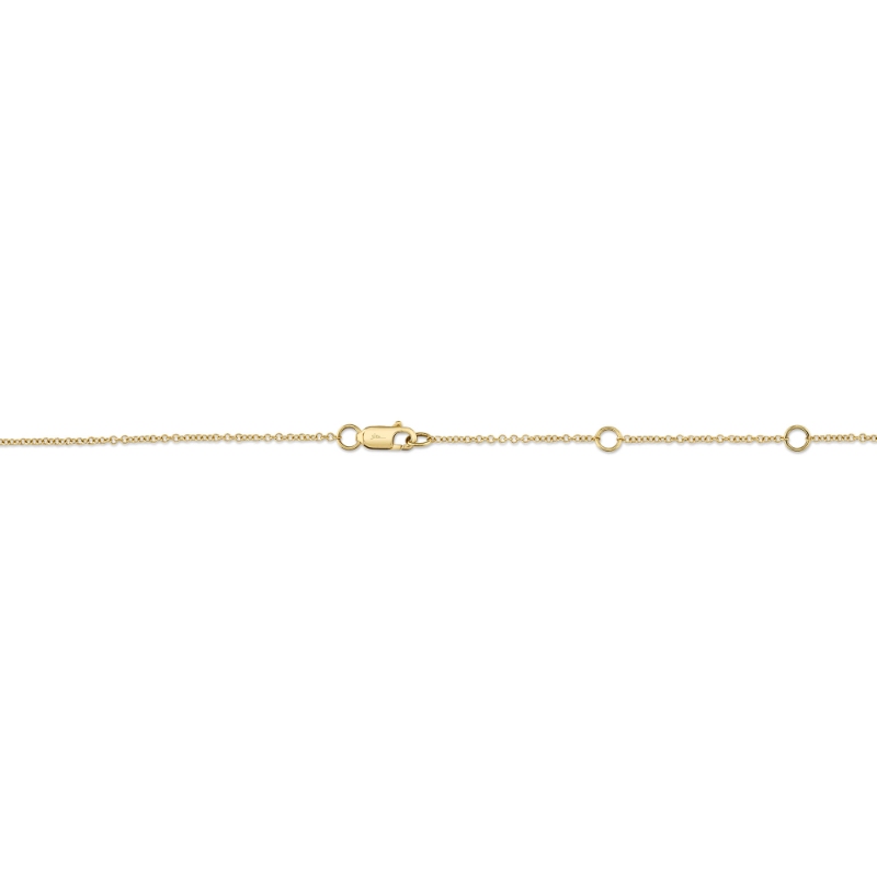 0.28Ct 14K Yellow Gold 18 Bezel-Set Diamond Station Necklace