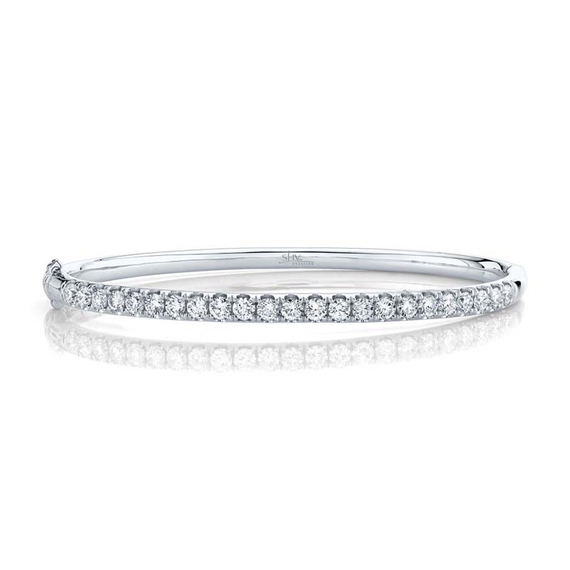 2.00Ct 14K White Gold Diamond Bangle