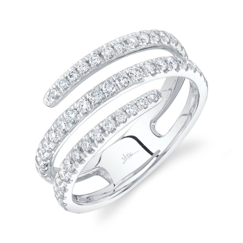 Shy Creation 14K White Gold .61Ctw Diamond Ring