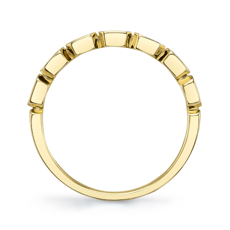 0.35Ct 14K Yellow Gold Diamond Baguette Bezel Band