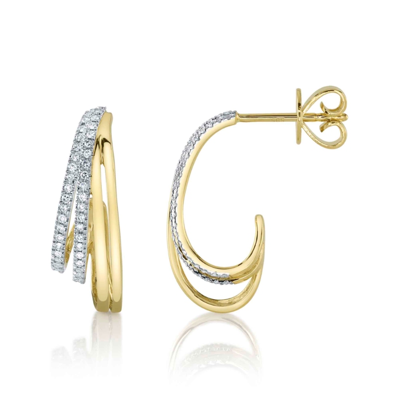 0.20Ct 14K Yellow Gold Diamond Earring