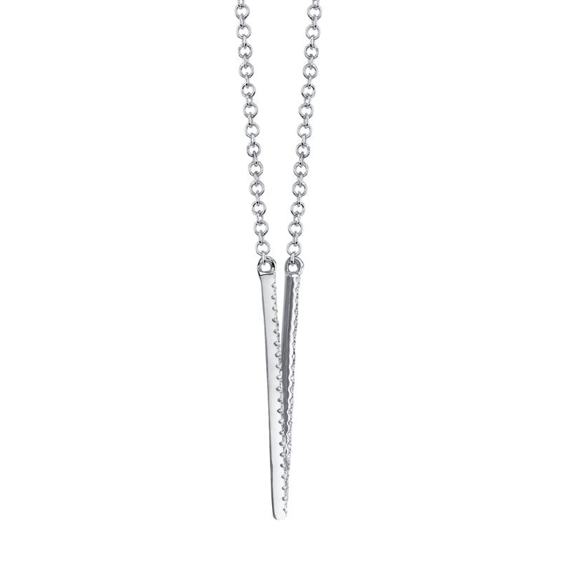 0.12Ct 14K White Gold Diamond Necklace