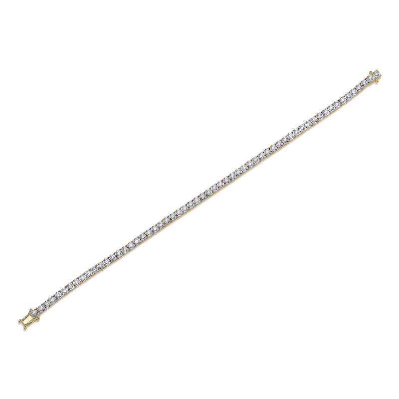 2.02Ct 14K Yellow Gold Diamond Tennis Bracelet