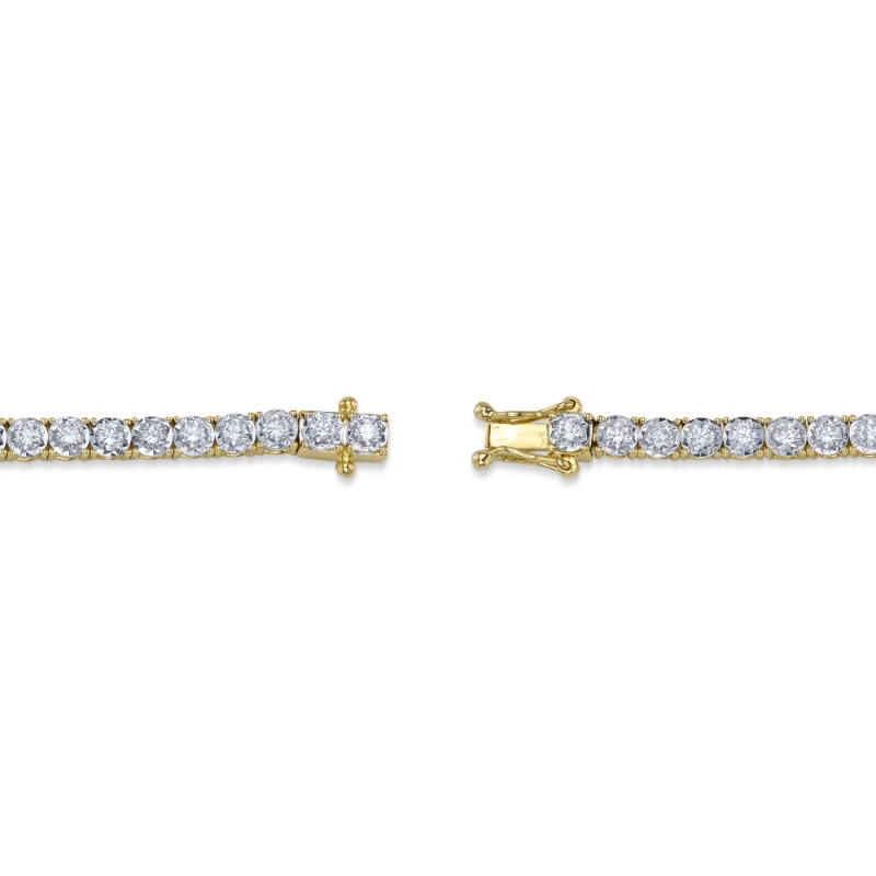 2.02Ct 14K Yellow Gold Diamond Tennis Bracelet