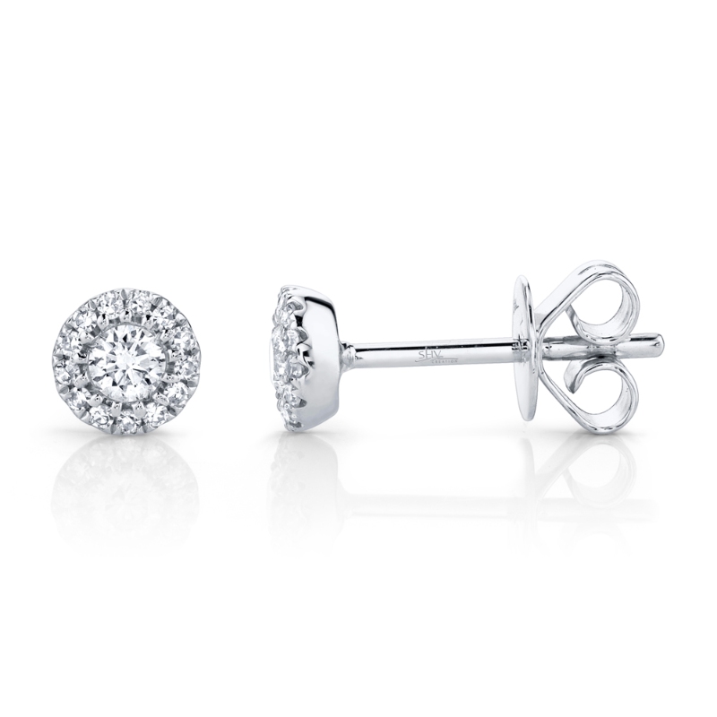 0.24ct 14k White Gold Diamond Stud Earrings